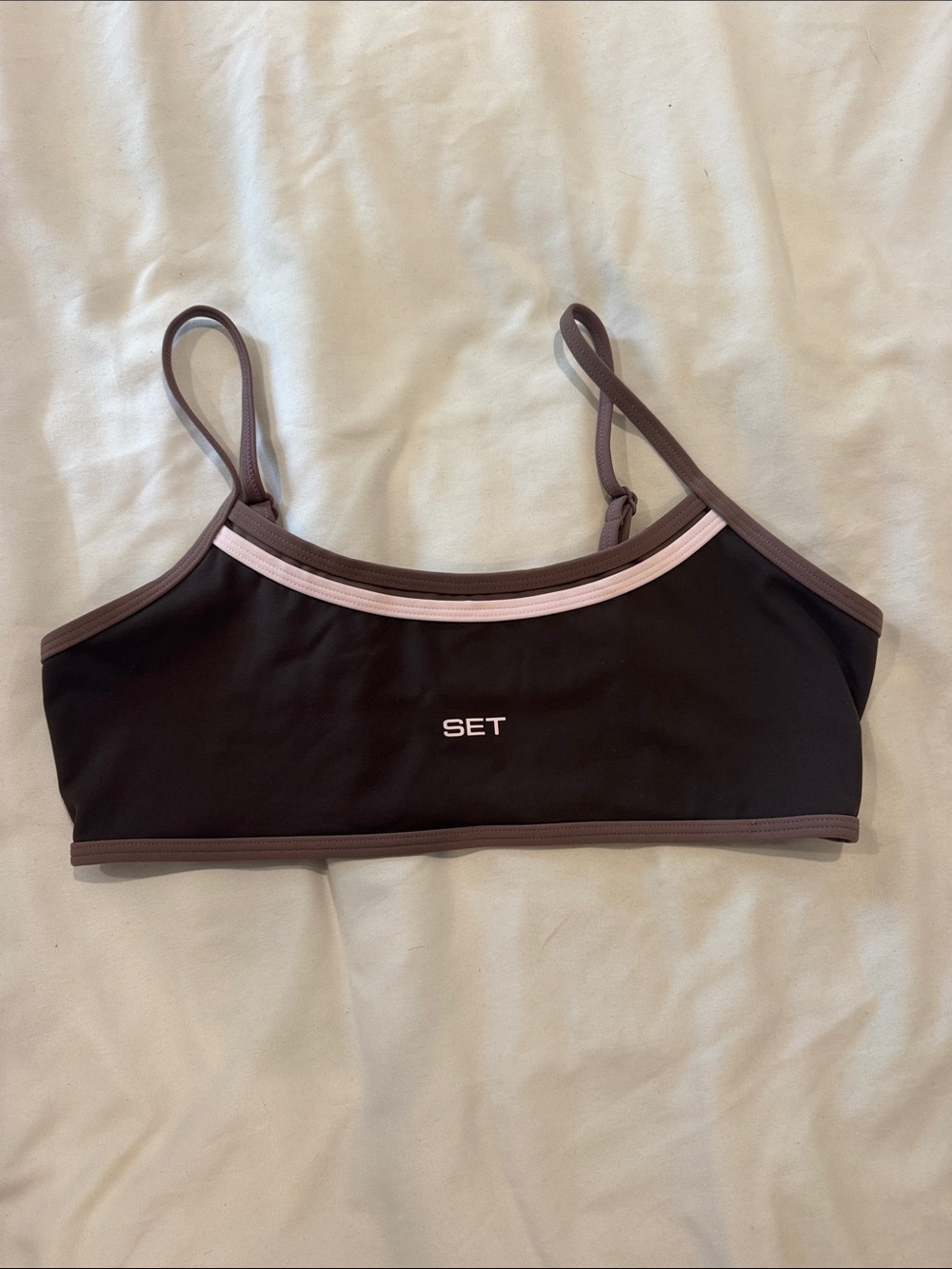 SET Active Coastline Chocolate Brown & Light Pink Bra